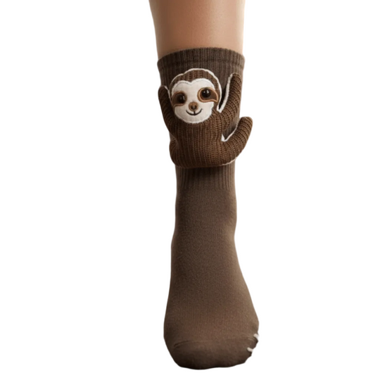 Chaussettes Antidérapantes Unisexes Douillettes avec Motif Animal 3D 0