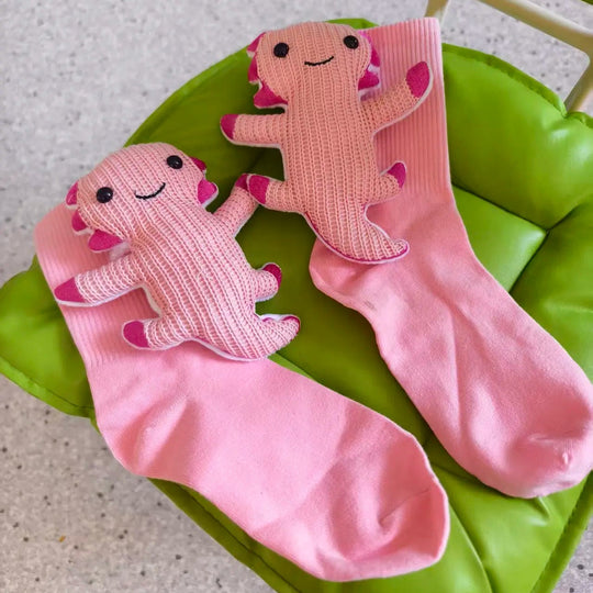 Chaussettes Antidérapantes Unisexes Douillettes avec Motif Animal 3D 11