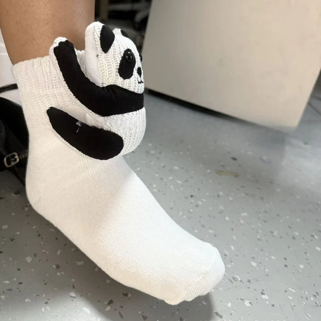 Chaussettes Antidérapantes Unisexes Douillettes avec Motif Animal 3D 8