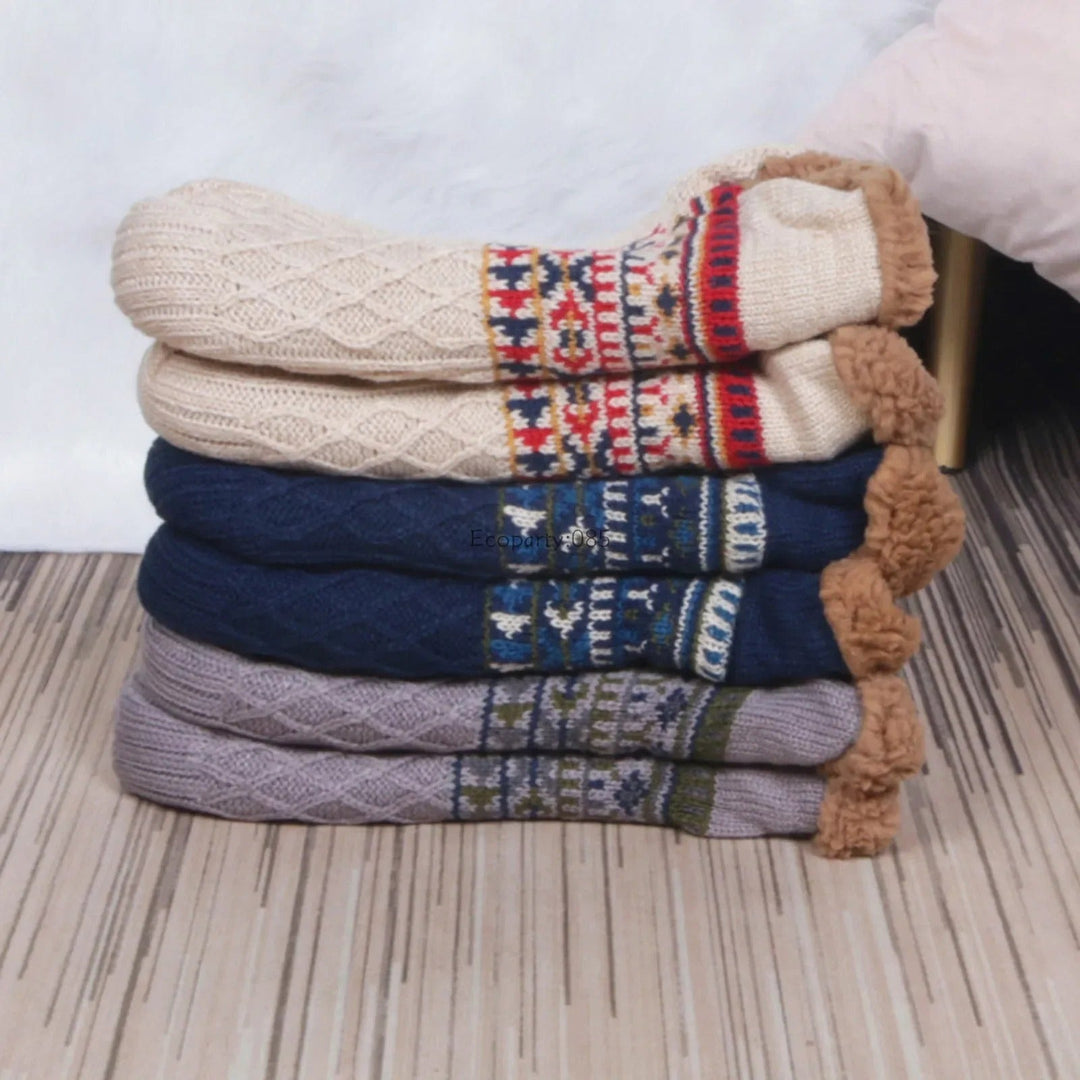 Chaussettes d'intérieur chaudes et antidérapantes pour l'hiver 7