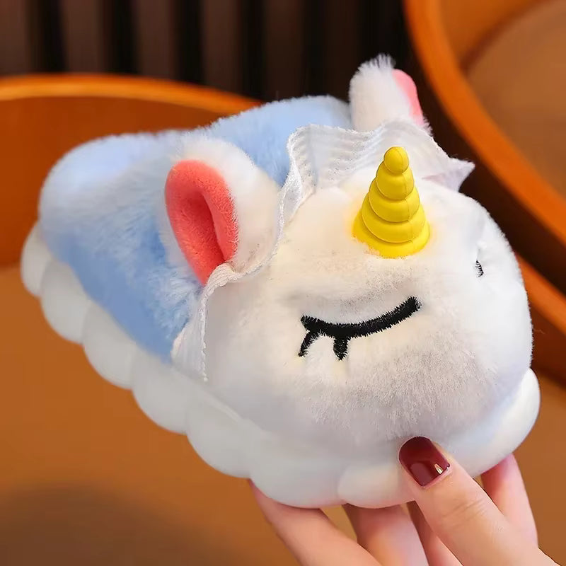 Chaussons Enfant Licorne Doux Antidérapants 3