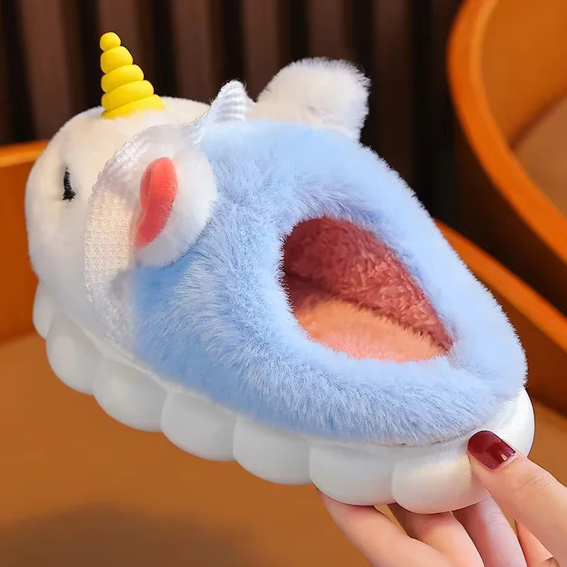 Chaussons Enfant Licorne Doux Antidérapants 4