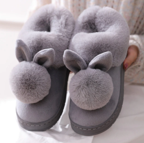 Chaussons Femme Amusants en Forme de Lapin 3