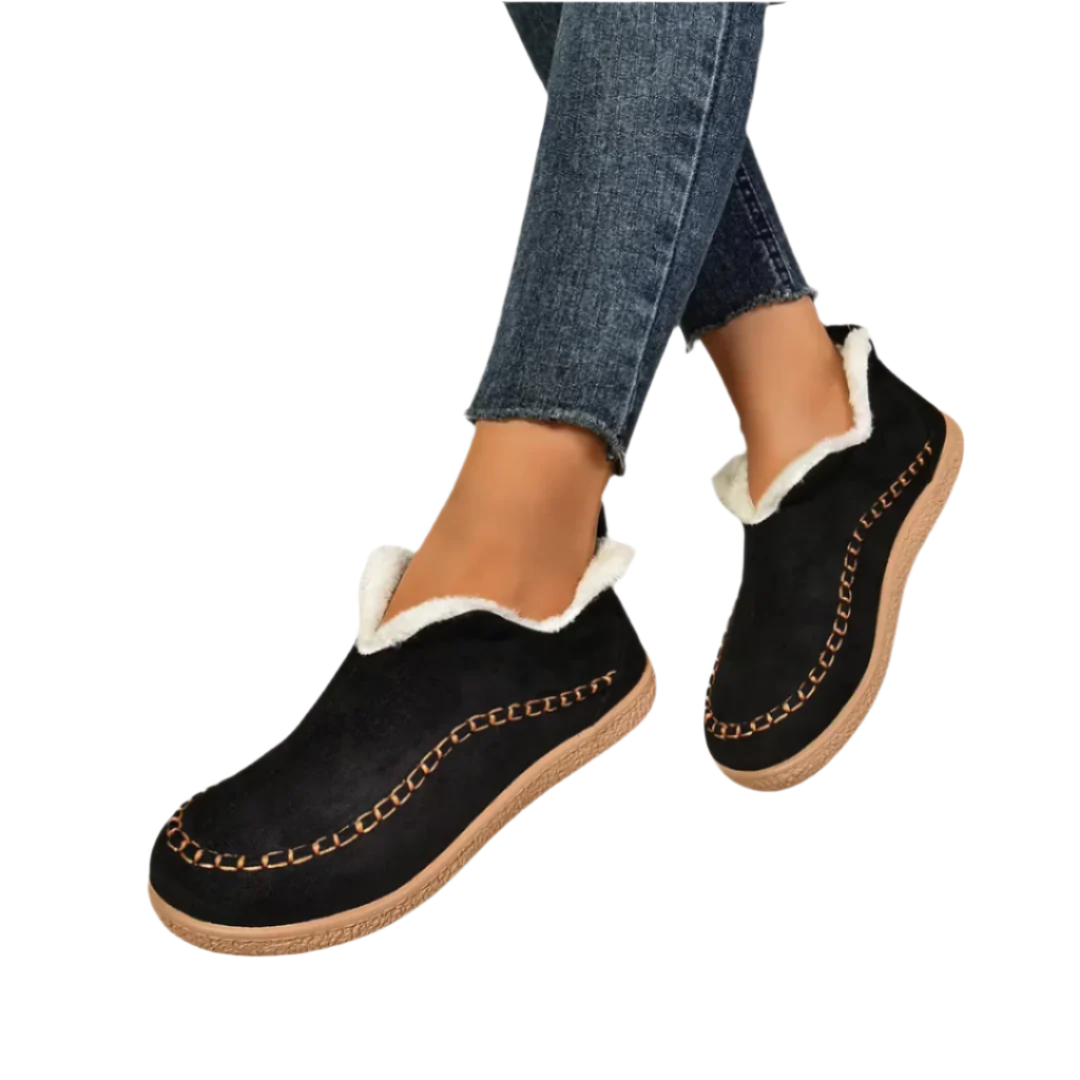 Chaussons Femme Doux Élégants en Tissu Respirant avec Semelle Antidérapante 0