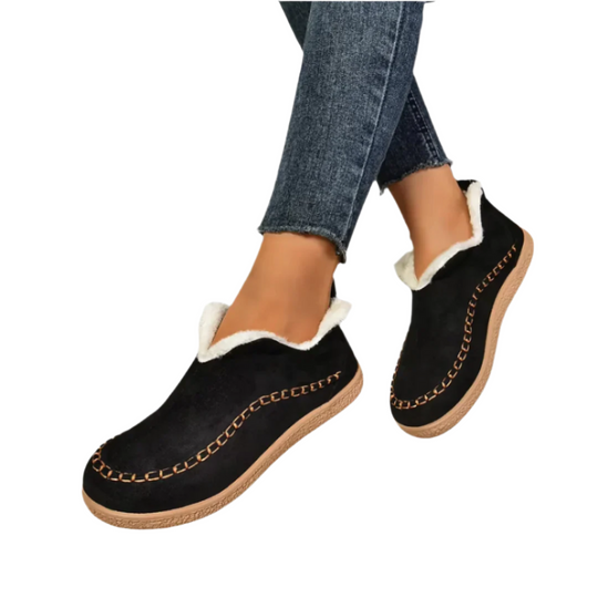 Chaussons Femme Doux Élégants en Tissu Respirant avec Semelle Antidérapante 0