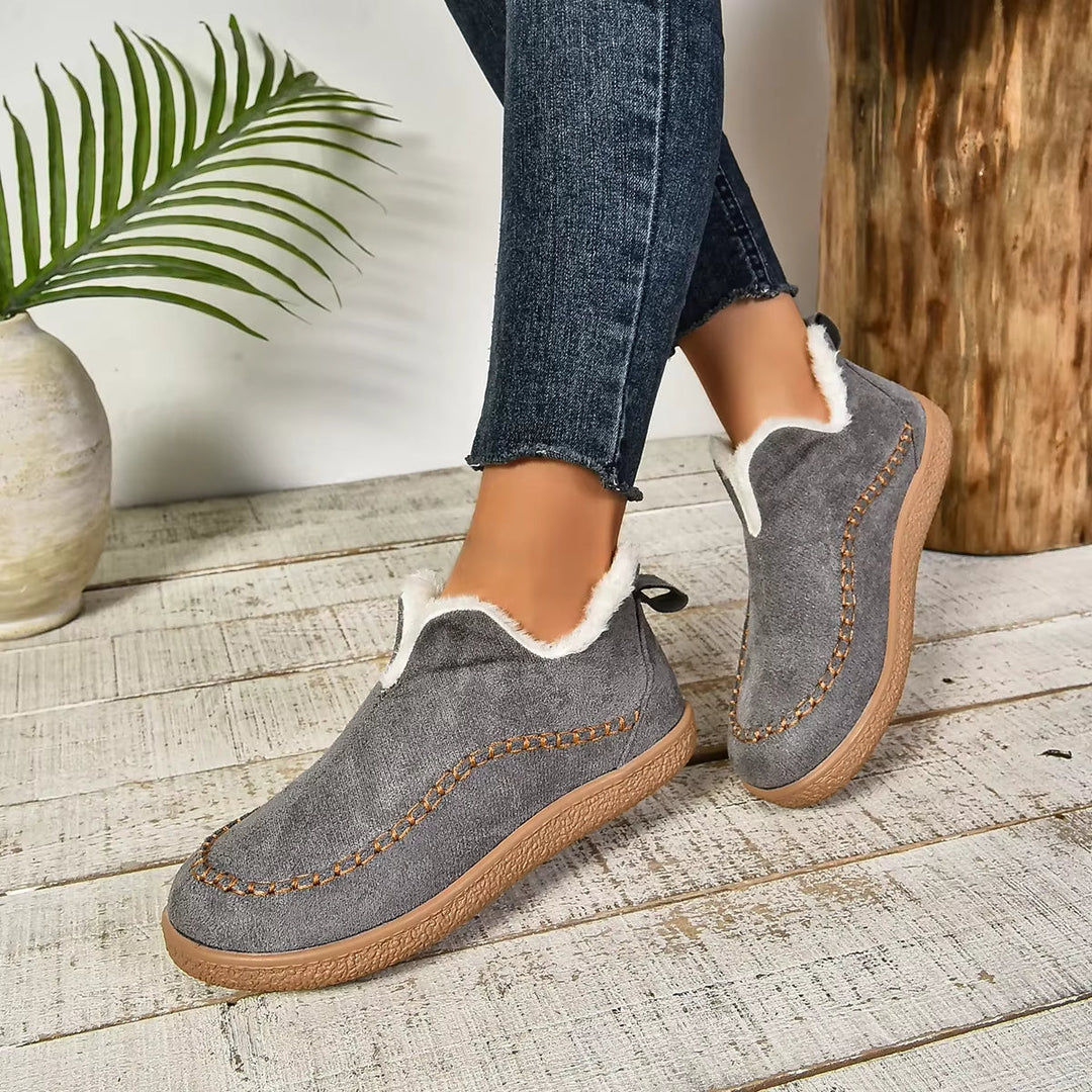 Chaussons Femme Doux Élégants en Tissu Respirant avec Semelle Antidérapante 1