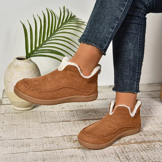 Chaussons Femme Doux Élégants en Tissu Respirant avec Semelle Antidérapante 2