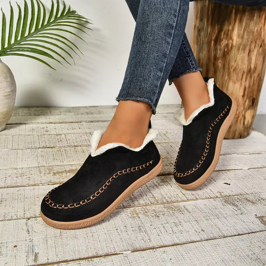 Chaussons Femme Doux Élégants en Tissu Respirant avec Semelle Antidérapante 4