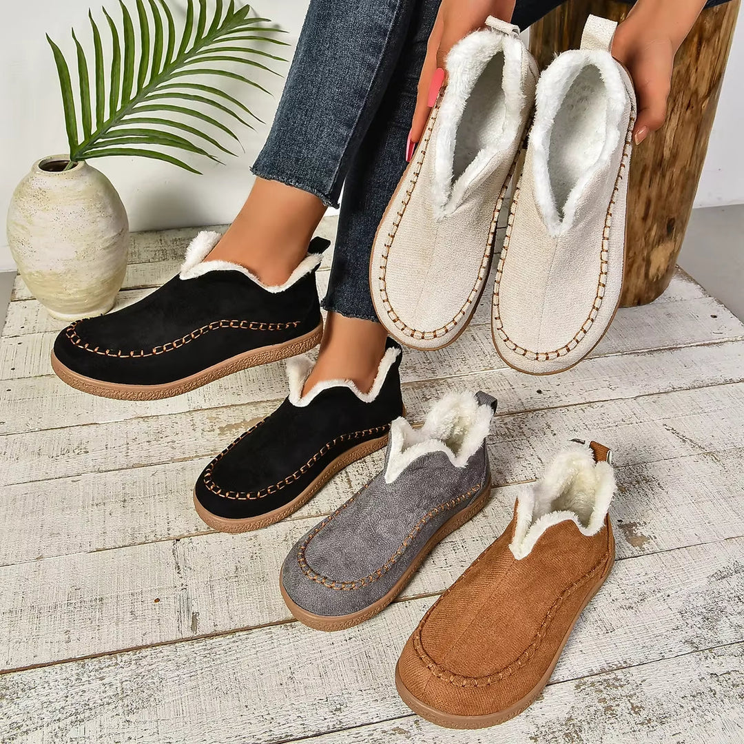 Chaussons Femme Doux Élégants en Tissu Respirant avec Semelle Antidérapante 5