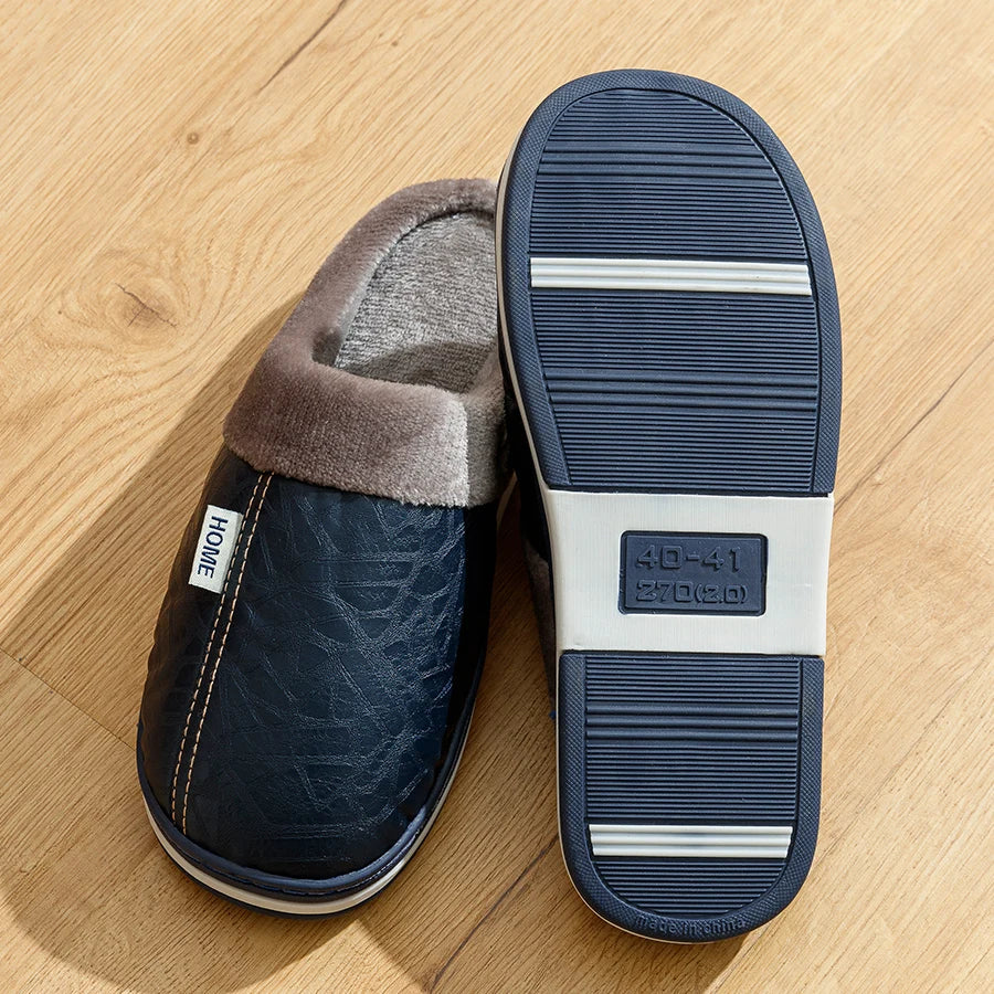 Chaussons Pour Hommes À Enfiler Doublure Douillette Semelle Antidérapante 5