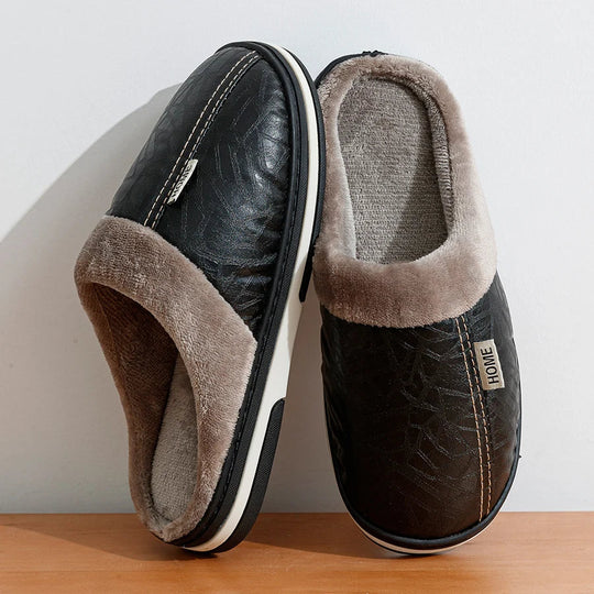 Chaussons Pour Hommes À Enfiler Doublure Douillette Semelle Antidérapante 7
