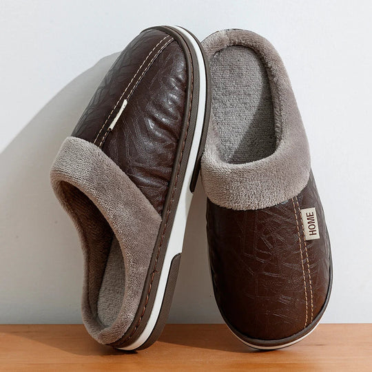 Chaussons Pour Hommes À Enfiler Doublure Douillette Semelle Antidérapante 8