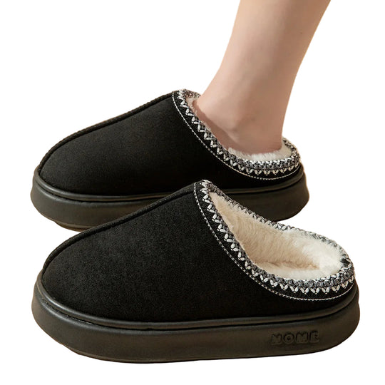 Chaussons d'Hiver pour Femmes Douillets avec Doublure Douce et Semelle Antidérapante 0