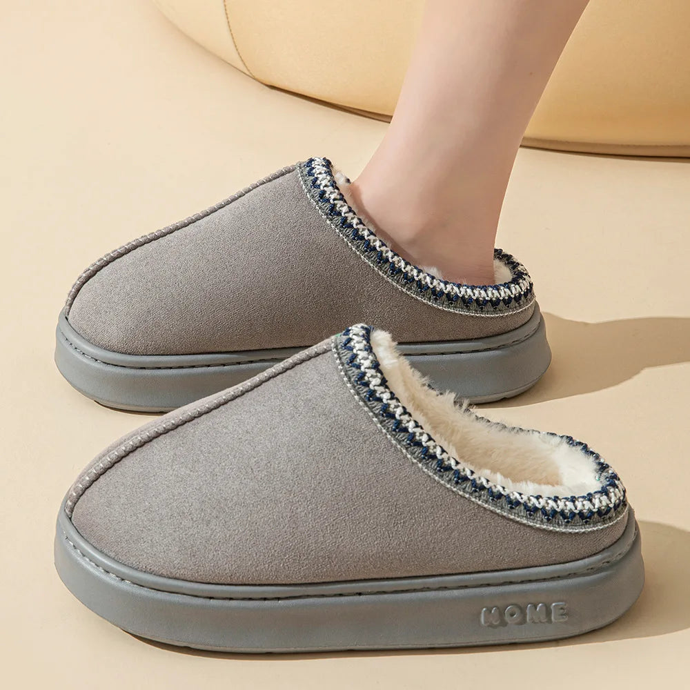 Chaussons d'Hiver pour Femmes Douillets avec Doublure Douce et Semelle Antidérapante 2