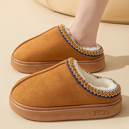 Chaussons d'Hiver pour Femmes Douillets avec Doublure Douce et Semelle Antidérapante 3