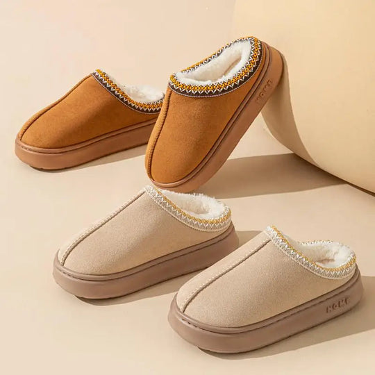 Chaussons d'Hiver pour Femmes Douillets avec Doublure Douce et Semelle Antidérapante 5