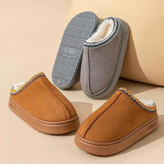 Chaussons d'Hiver pour Femmes Douillets avec Doublure Douce et Semelle Antidérapante 6