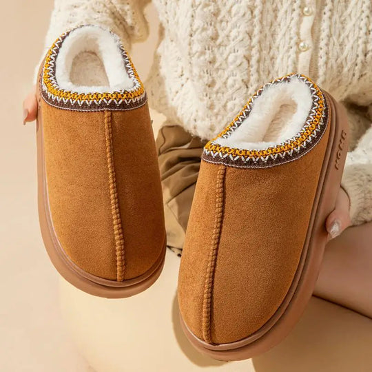 Chaussons d'Hiver pour Femmes Douillets avec Doublure Douce et Semelle Antidérapante 7