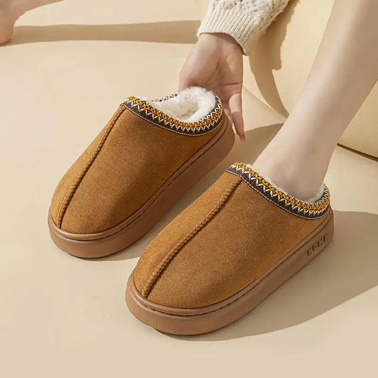 Chaussons d'Hiver pour Femmes Douillets avec Doublure Douce et Semelle Antidérapante 8
