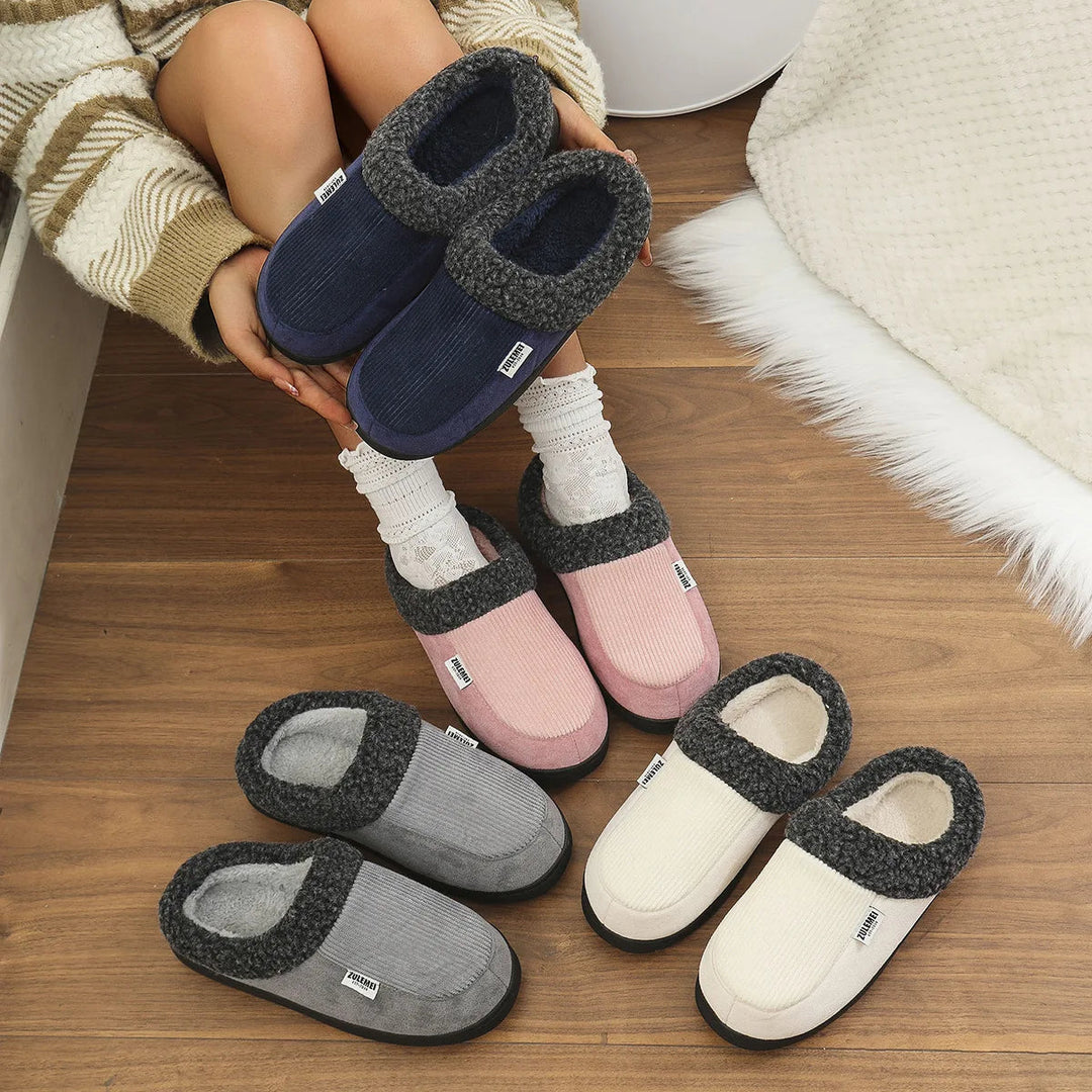 Chaussons d'Intérieur pour Hommes Mousse à Mémoire de Forme Peluche Anti-Dérapants 2