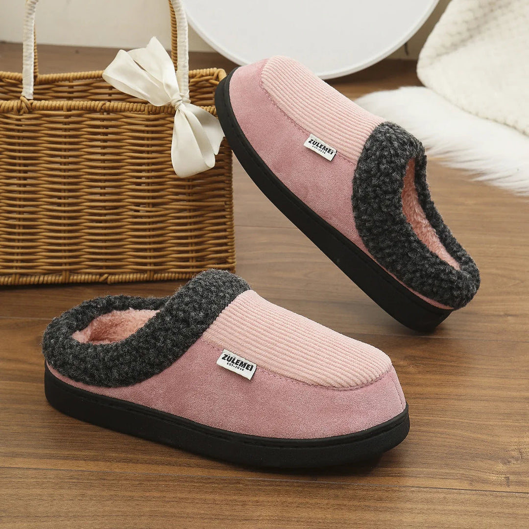 Chaussons d'Intérieur pour Hommes Mousse à Mémoire de Forme Peluche Anti-Dérapants 5