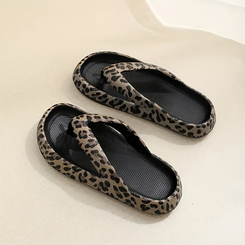 Chaussons d'été Femme Imprimé Léopard Confortables 6