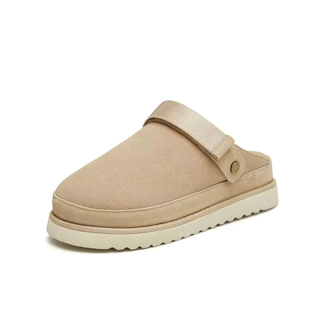 Chaussons en Cuir à Semelle Épaisse avec Sangle Arrière pour Hommes 2