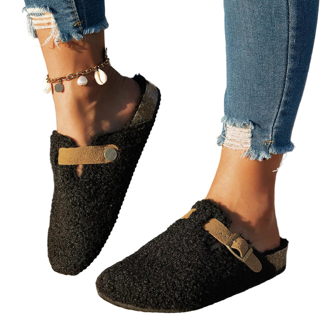 Chaussons pour Femmes avec Détail de Boucle et Confort Douillet 0
