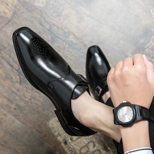 Chaussure Mariage Homme Cuir Italien Mocassin Décontracté 1