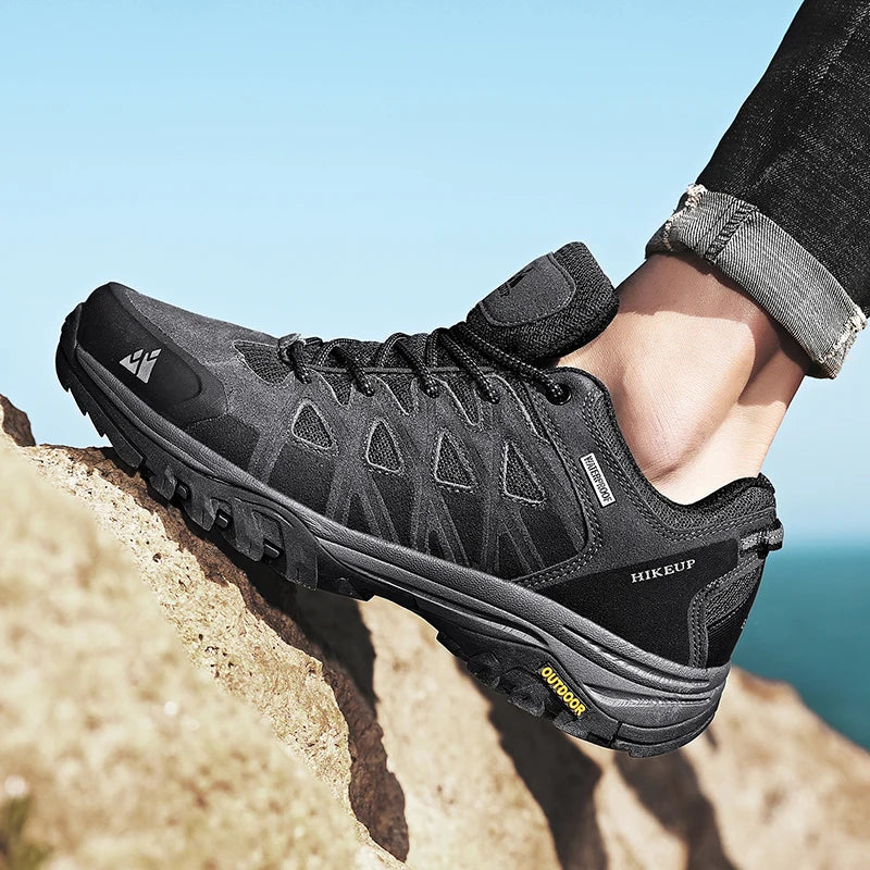 Chaussure Randonnée Homme Respirante Cuir Lacets Amortissante 3
