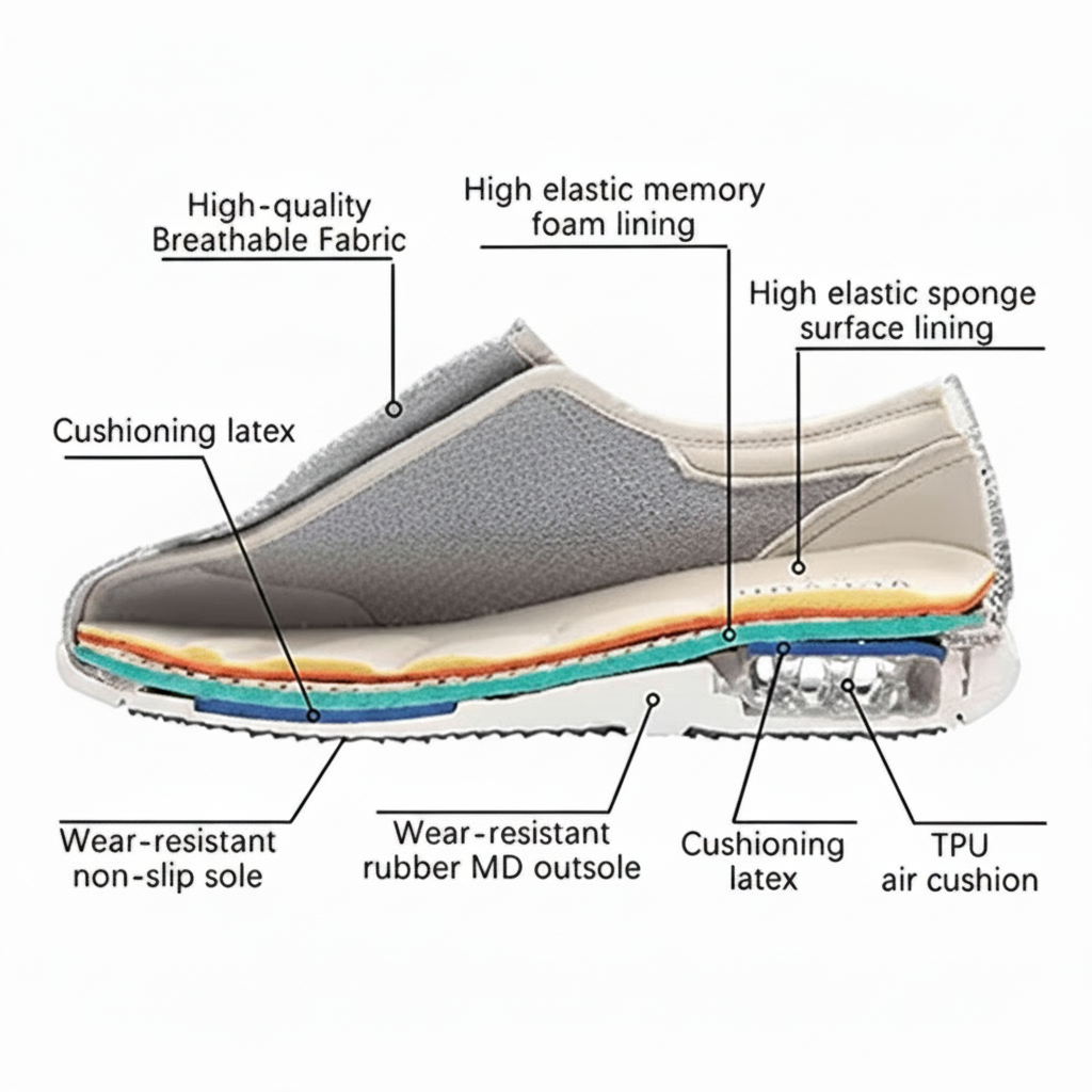 Chaussures Confort Femme pour Pieds Sensibles - Design Généreux et Confort Optimal 6