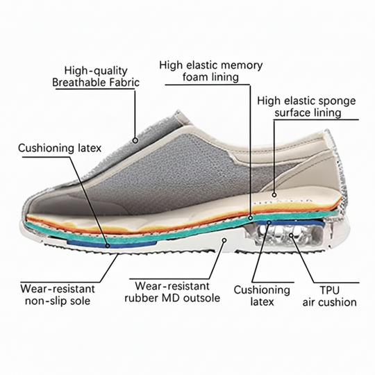 Chaussures Confort Femme pour Pieds Sensibles - Design Généreux et Confort Optimal 6