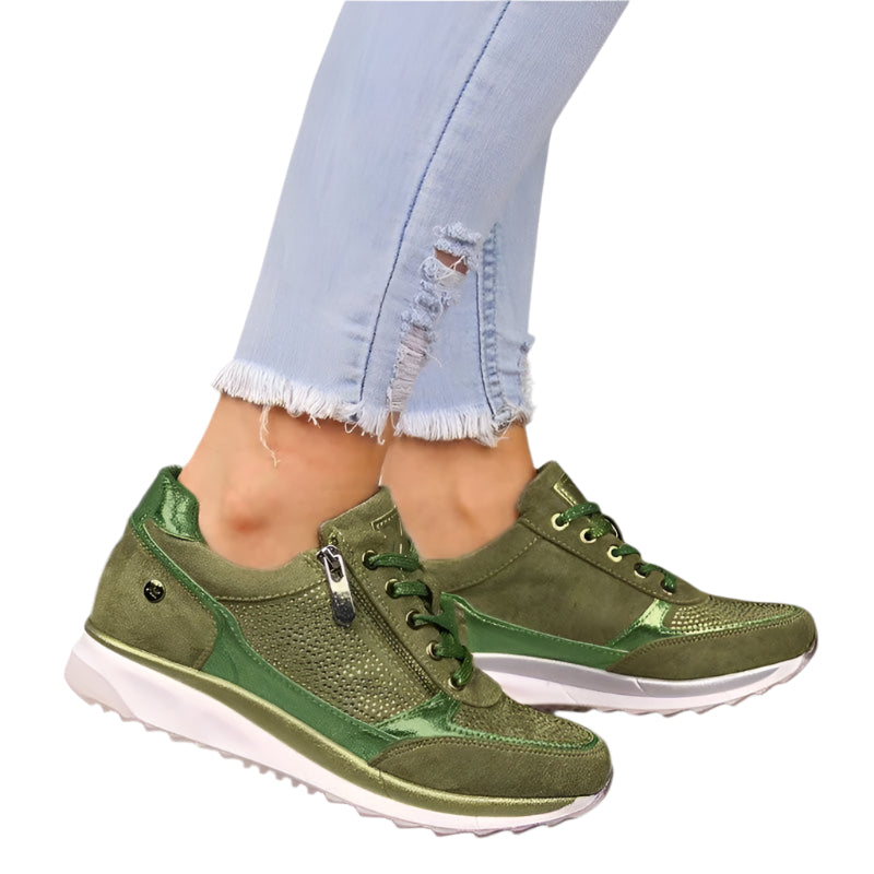 Chaussures Femmes Légères Confortables Tissu Respirant Velcro 2