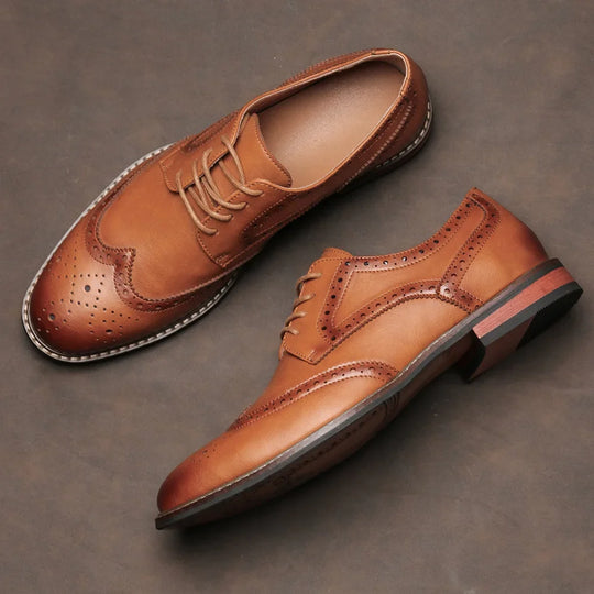 Chaussures de Mariage en Cuir pour Homme Brogue 0
