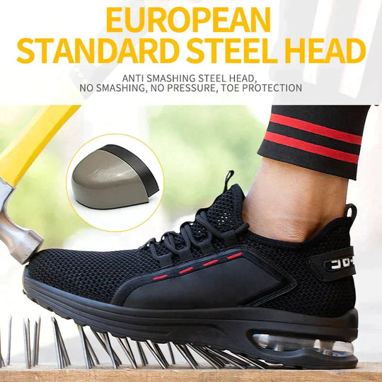 Chaussures de travail ultralégères avec embout en acier 3