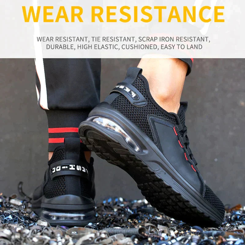 Chaussures de travail ultralégères avec embout en acier 6