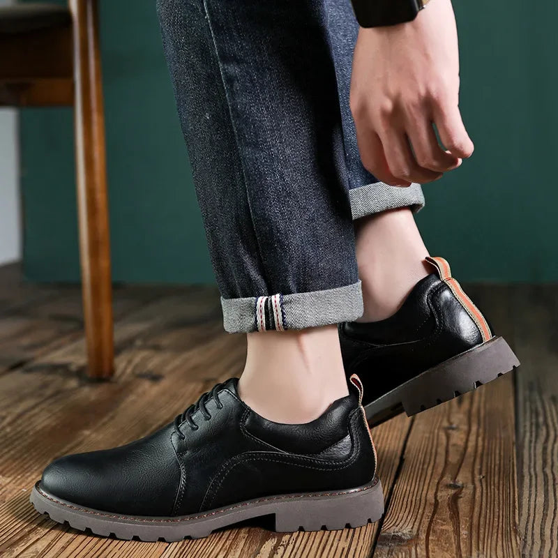 Chaussures en Cuir pour Hommes Style Britannique 3