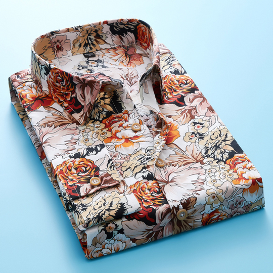 Chemise À Fleurs Homme Manches Courtes Coton Tendance Été 5