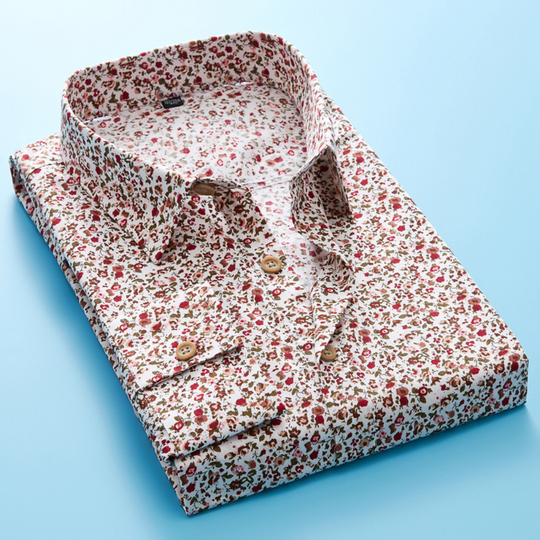 Chemise À Fleurs Homme Manches Courtes Coton Tendance Été 6