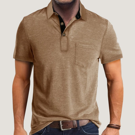 Chemise À Manches Courtes Homme Chic en Polyester 11