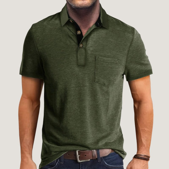 Chemise À Manches Courtes Homme Chic en Polyester 5