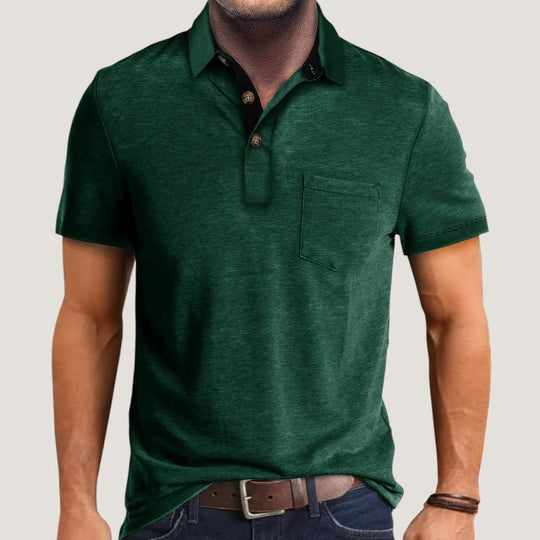 Chemise À Manches Courtes Homme Chic en Polyester 7
