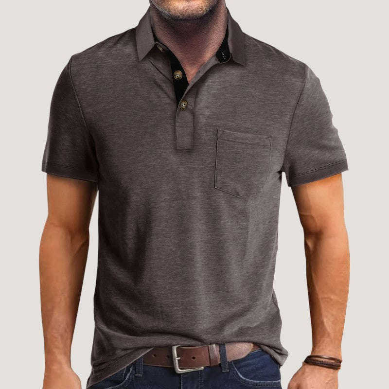 Chemise À Manches Courtes Homme Chic en Polyester 9