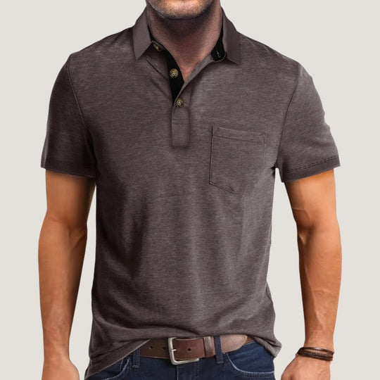 Chemise À Manches Courtes Homme Chic en Polyester 9