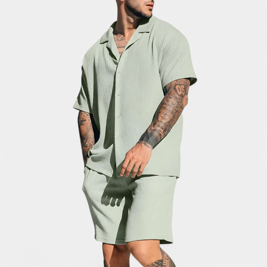 Chemise Décontractée Manches Courtes Polyester V-Neck 1