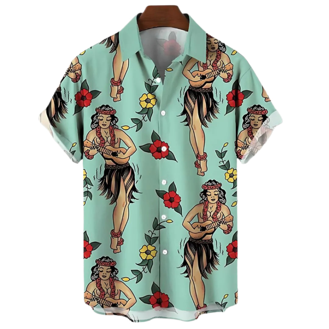 Chemise Décontractée à Imprimé Festif 0