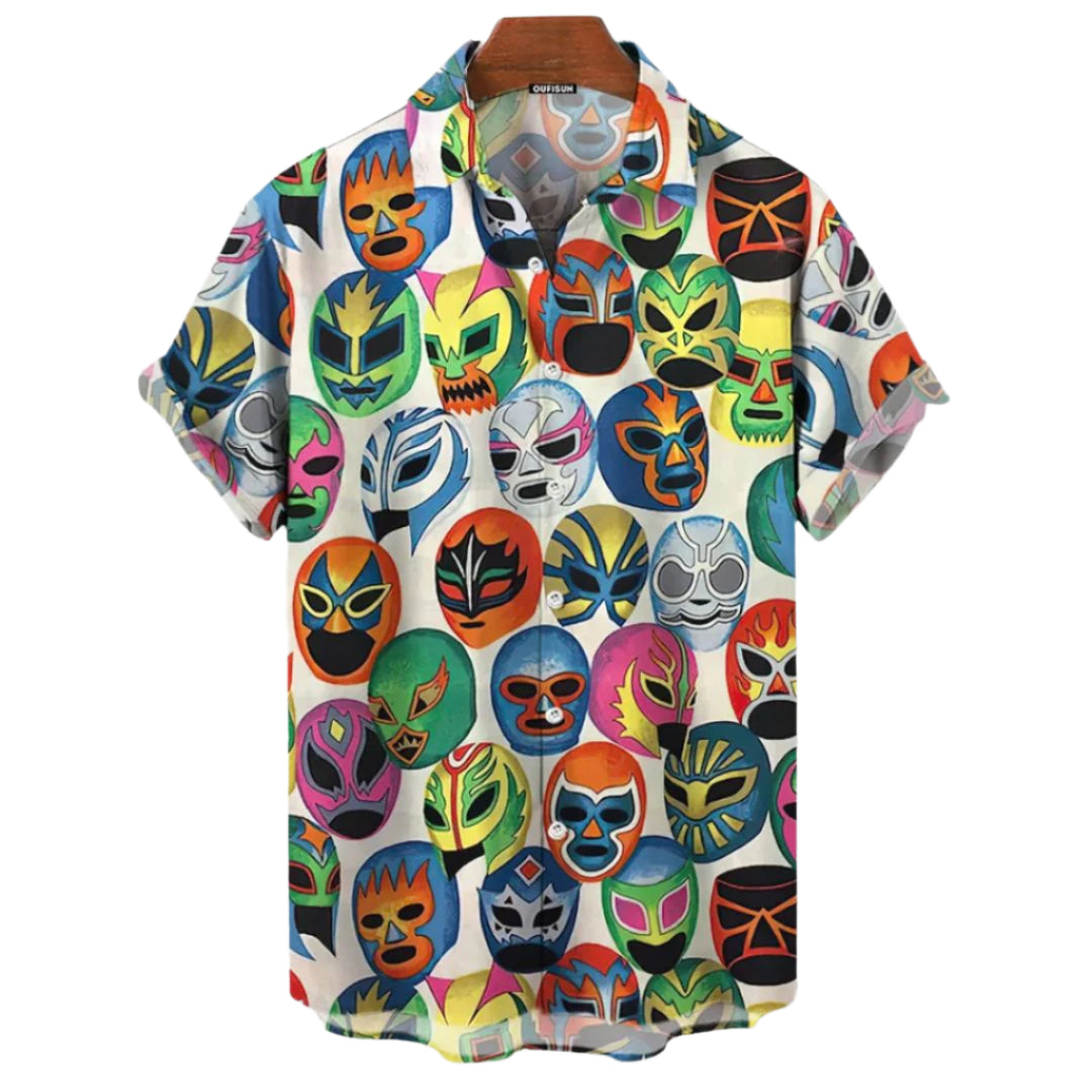 Chemise Décontractée à Imprimé Luchador 0