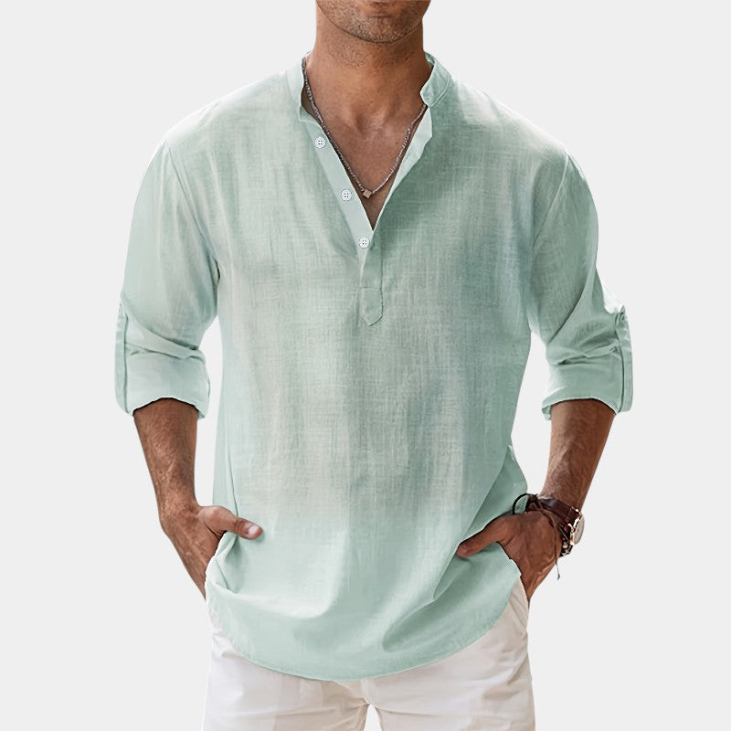 Chemise Décontractée à Manches Longues pour Homme en Coton 2