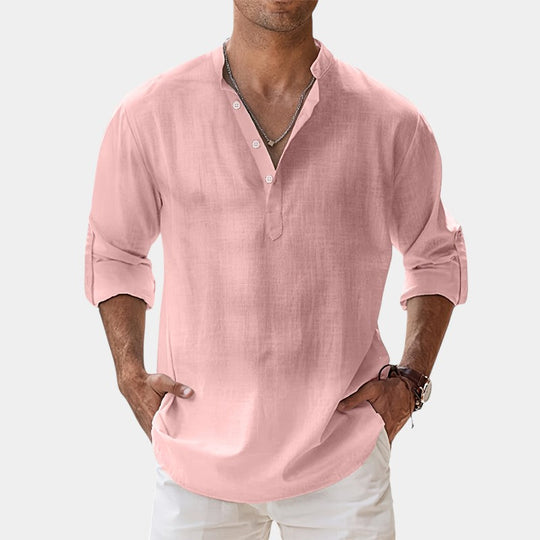 Chemise Décontractée à Manches Longues pour Homme en Coton 4