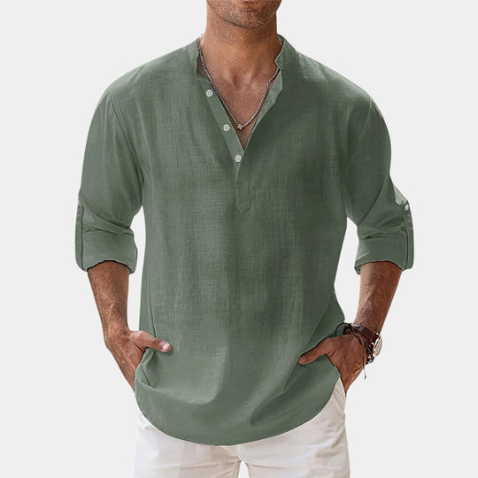 Chemise Décontractée à Manches Longues pour Homme en Coton 5
